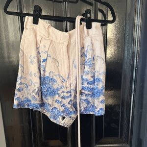 Zimmerman  Blue and Cream Women's Shorts